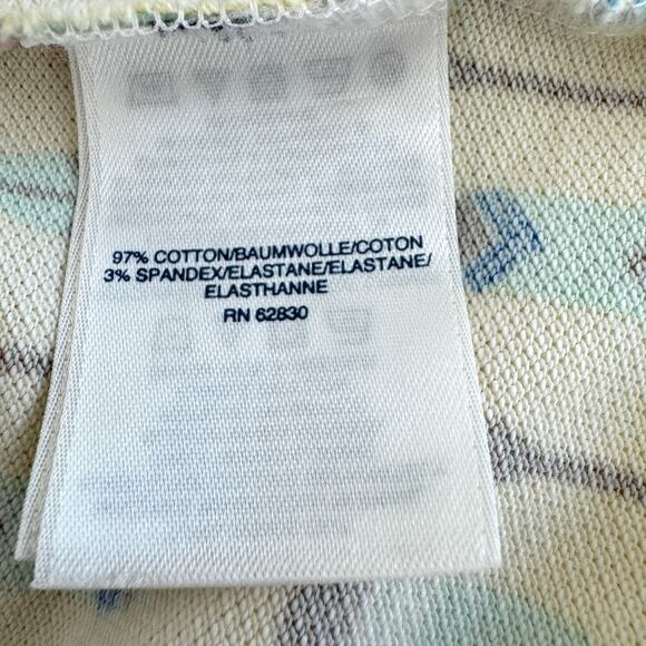 Lands' End Mens Polo Shirt Size L Oars Paddle Summer Cotton Stretch Yellow - Picture 5 of 7